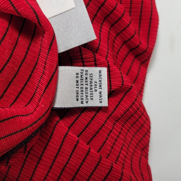 Womans Chicos Red/Black Stripped Tank Top Size 3 - Picture 5 of 5